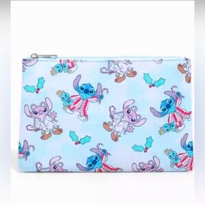 Disney Stitch & Angel Holiday Pajamas Makeup Bag